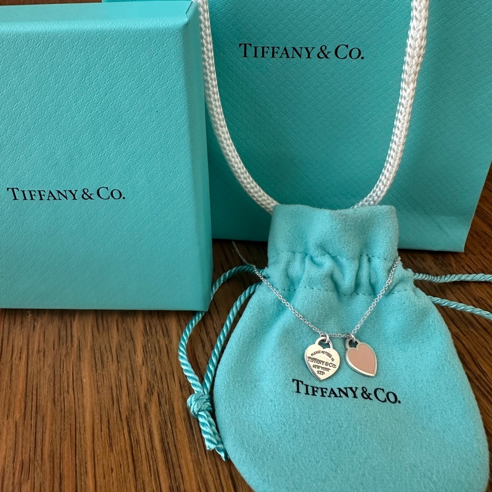 Tiffany and Co double heart necklace